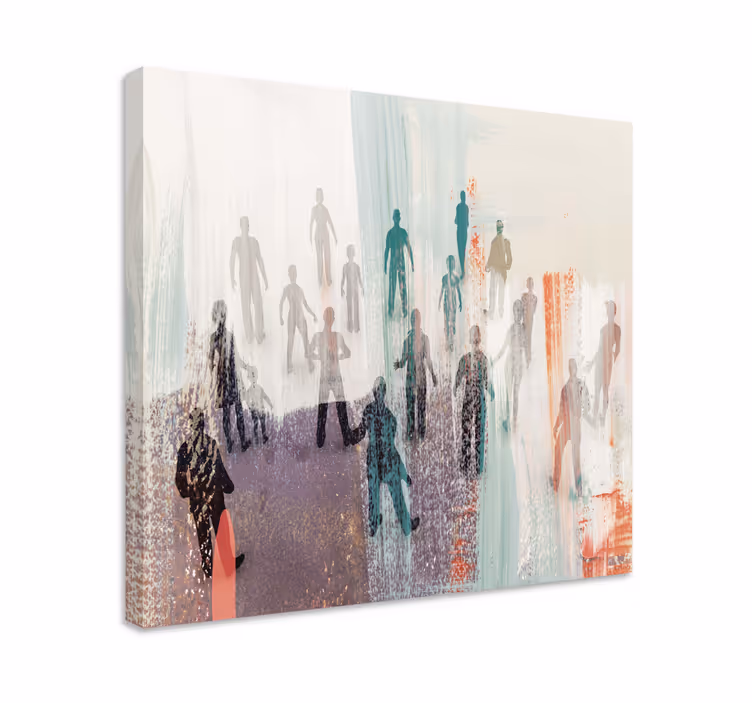 People canvas abstract human figures - TenStickers