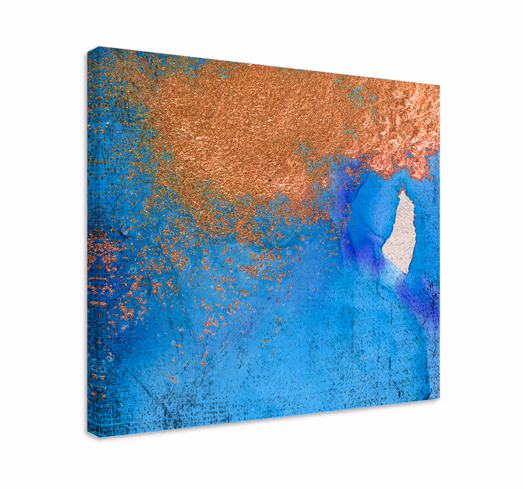 Abstract wall art textured blue design - TenStickers