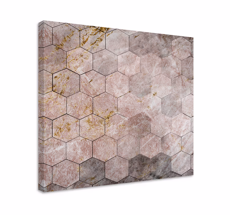 Hexagonal Texture Pattern geometric canvas - TenStickers