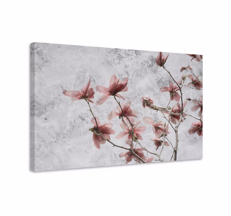 Flowers canvas gentle pink blossoms art print - TenStickers