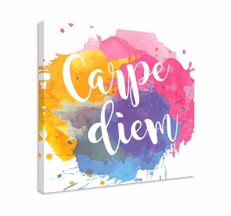 Quote canvas seize the day artwork - TenStickers