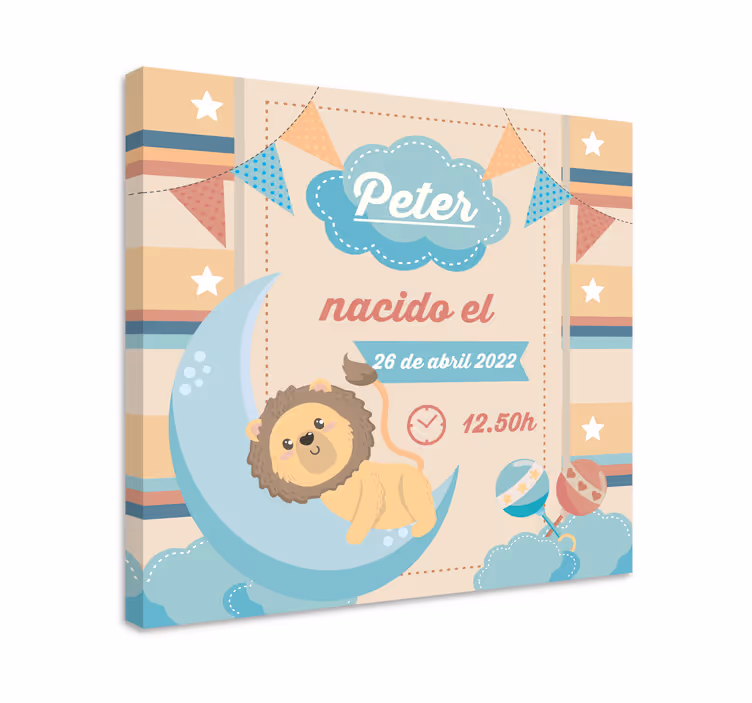 Cocktail canvas lion moon festivity - TenStickers