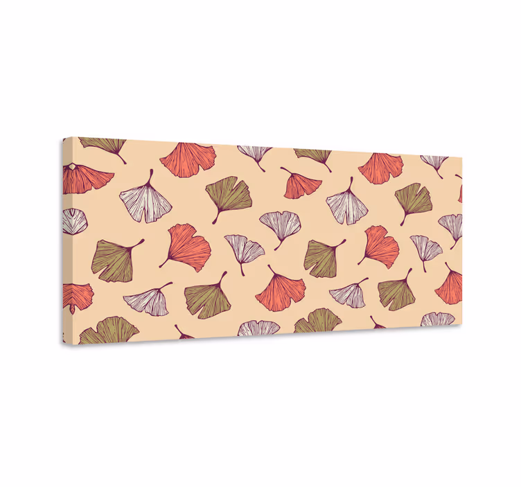 Ginkgo Leaf Pattern flower canvas - TenStickers