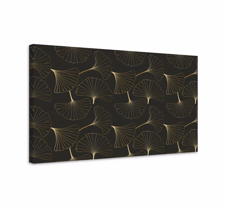 Flowers canvas elegant ginkgo leaves art - TenStickers