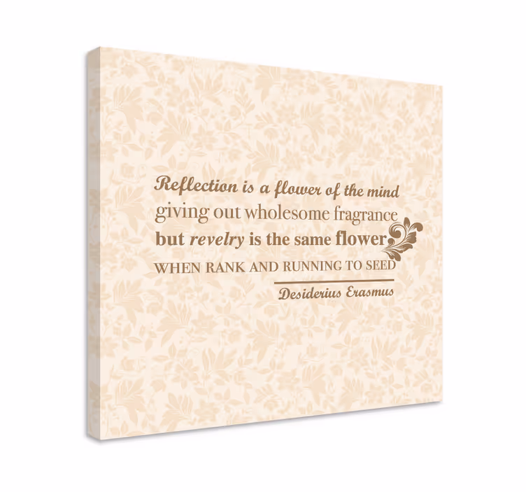 Quote canvas floral reflection quote - TenStickers