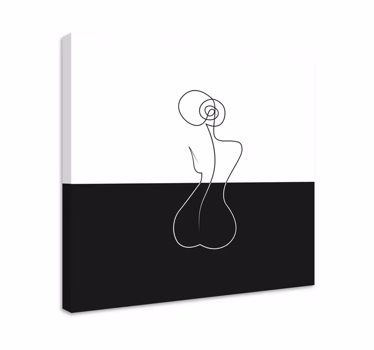 Abstract wall art minimalist line drawing - TenStickers