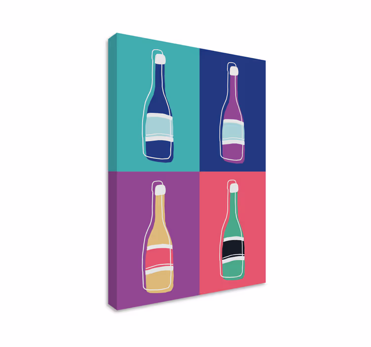 Pop Art Bottles abstract wall art - TenStickers