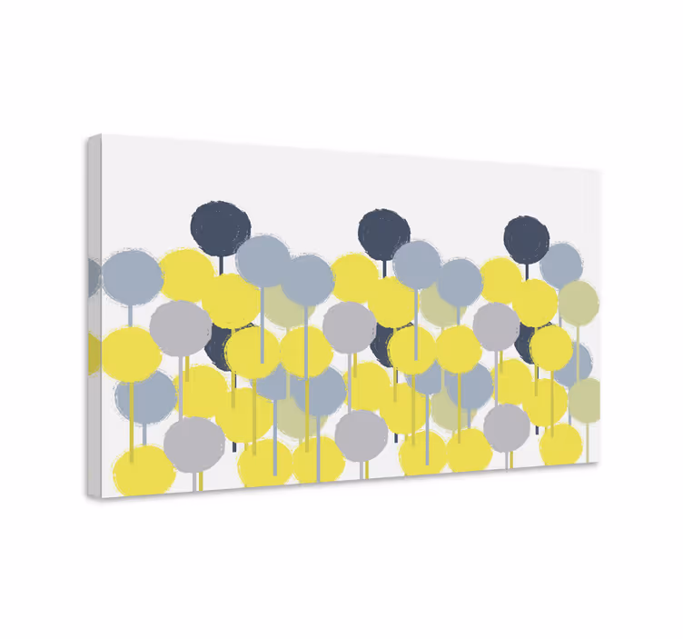 Geometric canvas circular pattern design - TenStickers