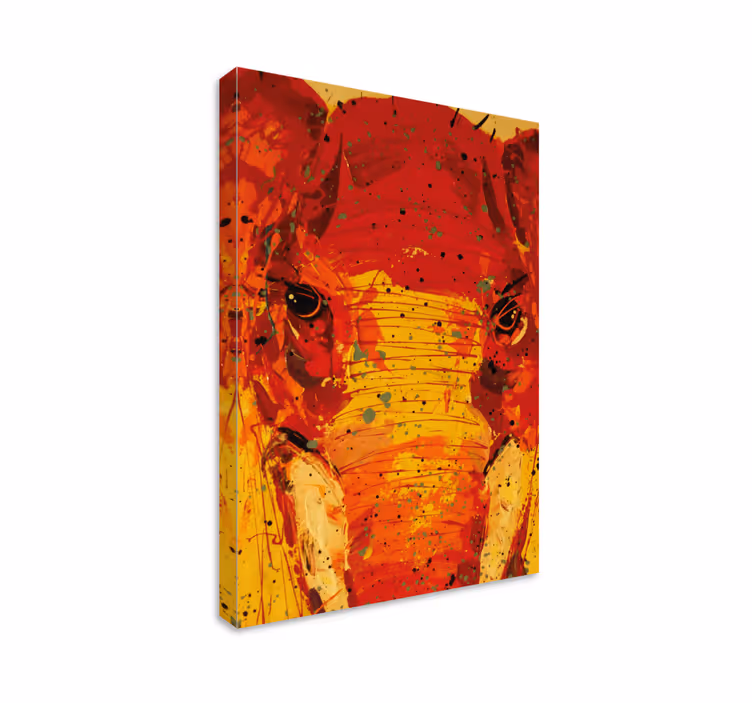 Vibrant elephant portrait elephant wallart - TenStickers