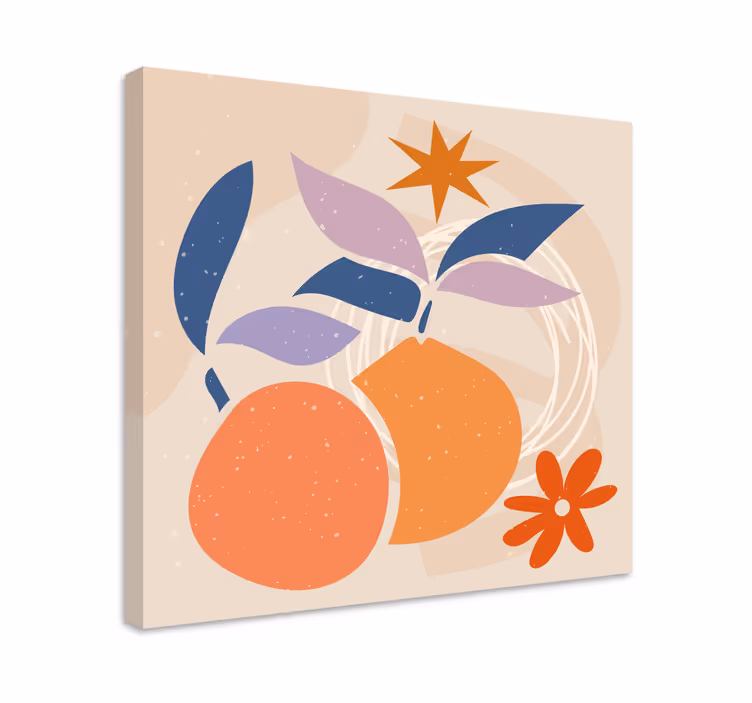 Citrus Fruit Composition fruit canvas wall art - TenStickers