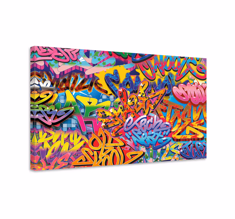 Quote canvas vibrant street art - TenStickers