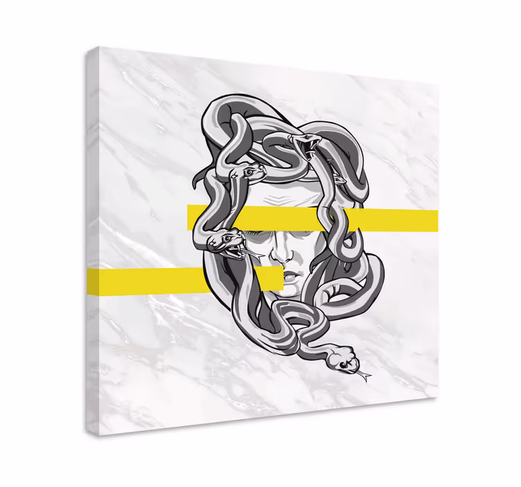 Medusa Head design ornamental canvas print - TenStickers