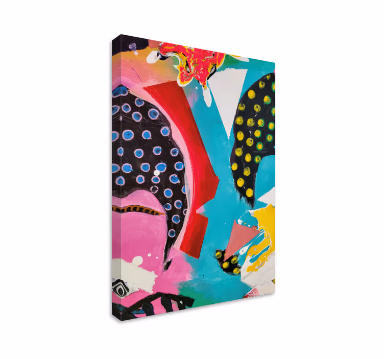 Abstract wall art vibrant colorful shapes - TenStickers