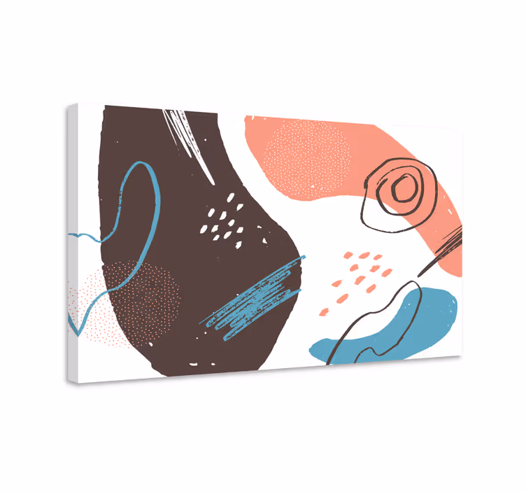 Abstract wall art with vibrant artistic forms - TenStickers