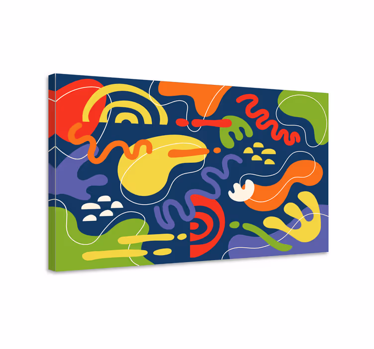 Abstract wall art featuring vibrant natural forms - TenStickers