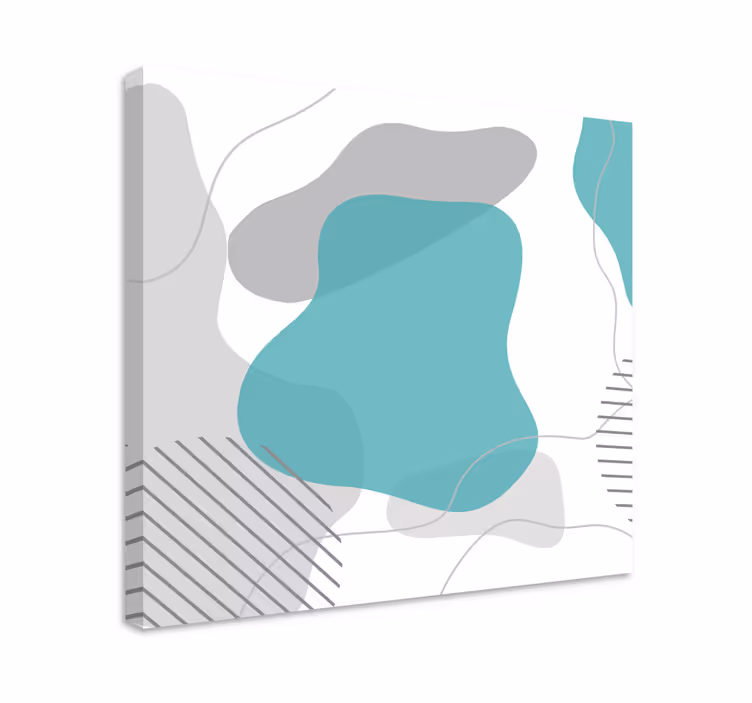 Abstract wall art fluid shapes journey - TenStickers