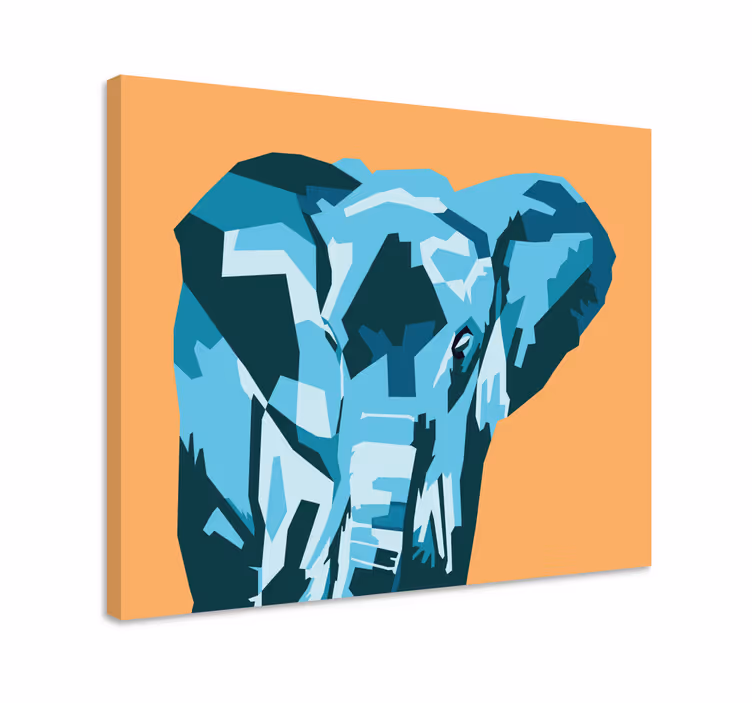 Elephant wallart stylized elephant portrait - TenStickers