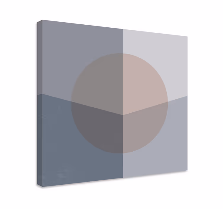Geometric canvas abstract circle design - TenStickers