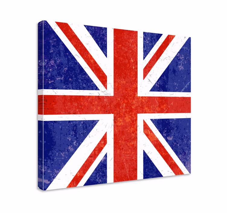 Union Jack Flag city canvas print - TenStickers