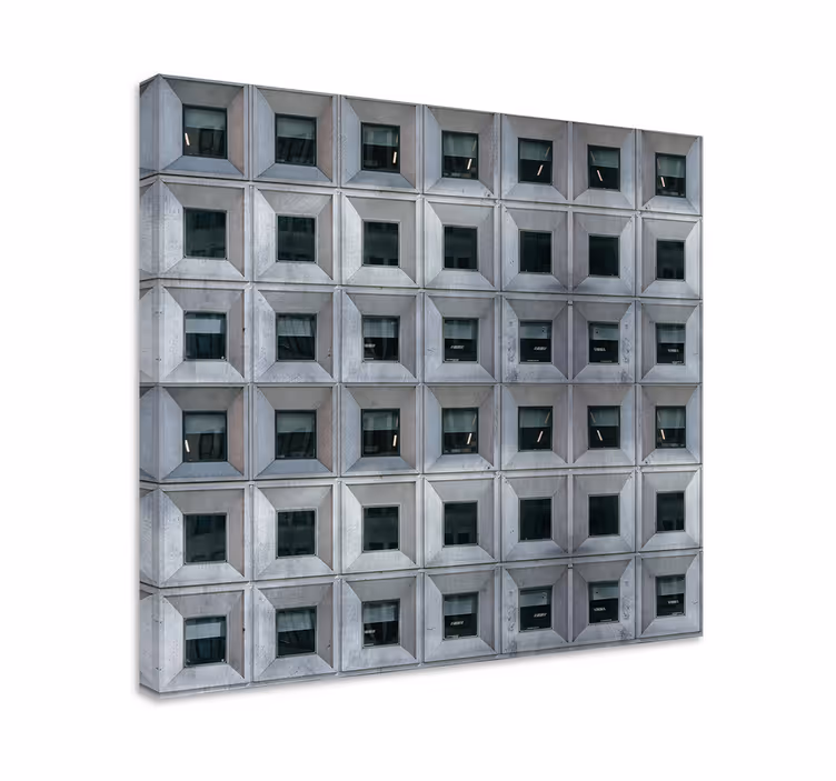 Canvas brutalist architecture - TenStickers