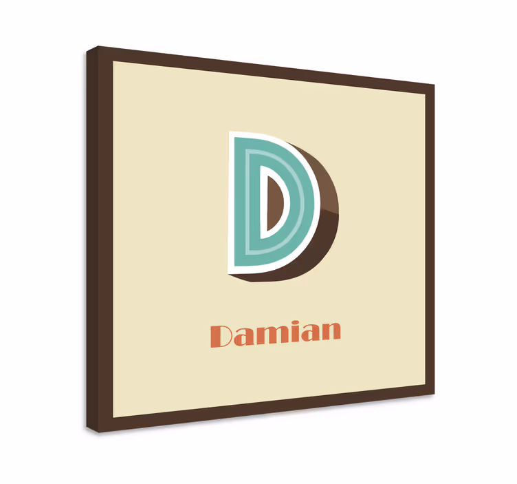 3D letter personalised canvas - TenStickers