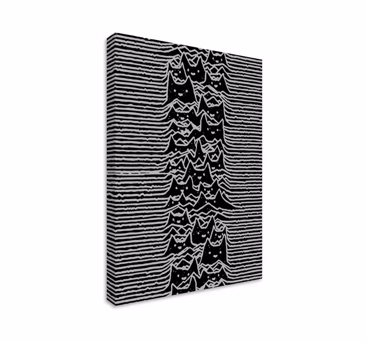Pulsar wave cat retro canvas - TenStickers
