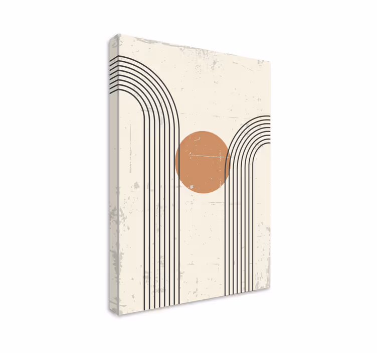 Abstract half arch geometric canvas - TenStickers