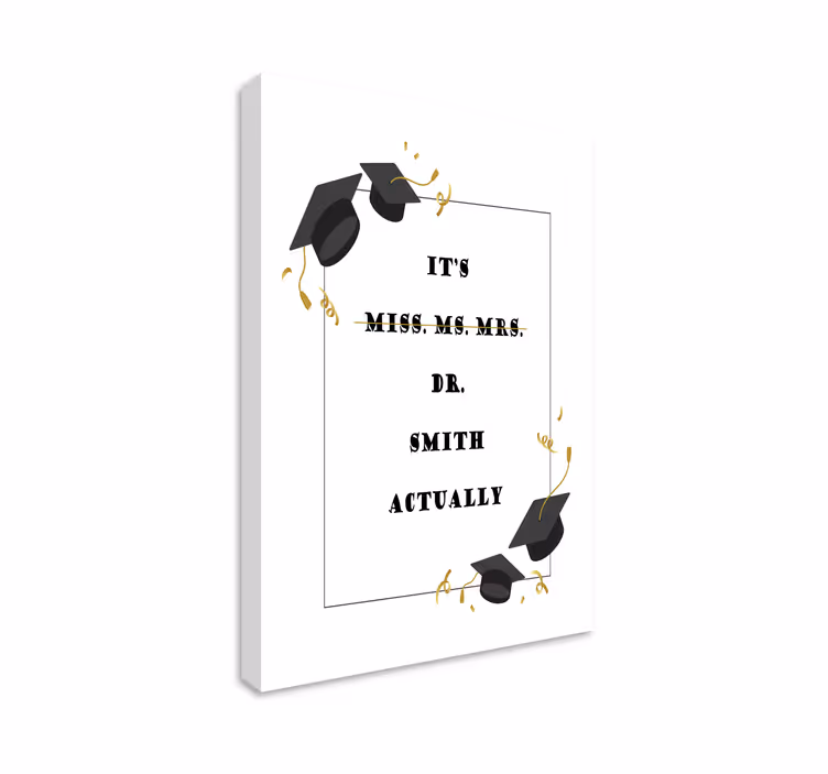 Dr Graduate text personalised canvas - TenStickers