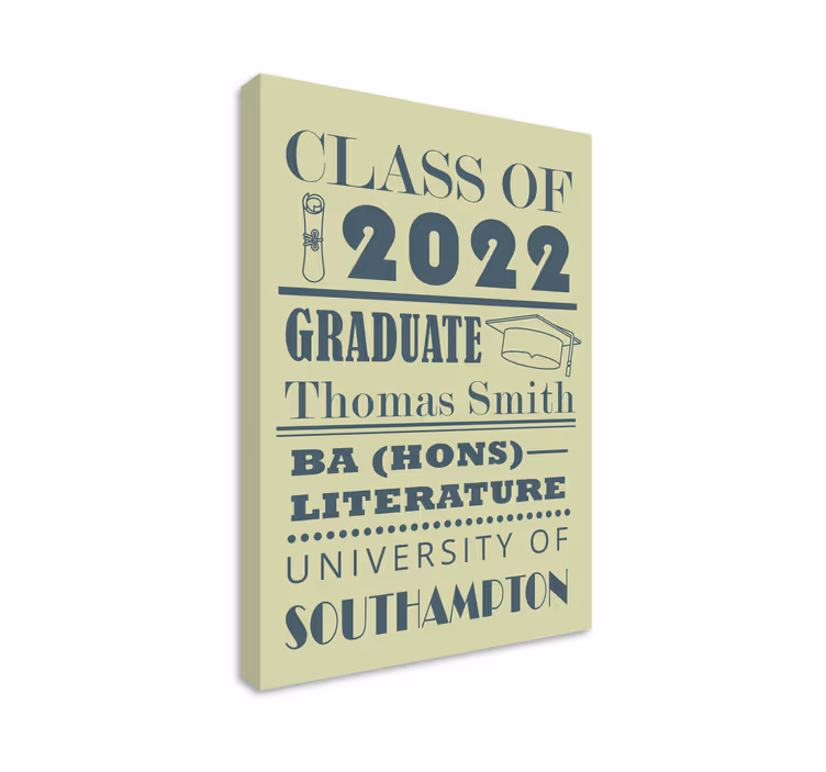 Custom Graduation personalized canvas - TenStickers