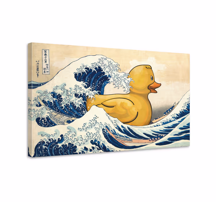 Kanagawa rubber duck canvas art prints - TenStickers