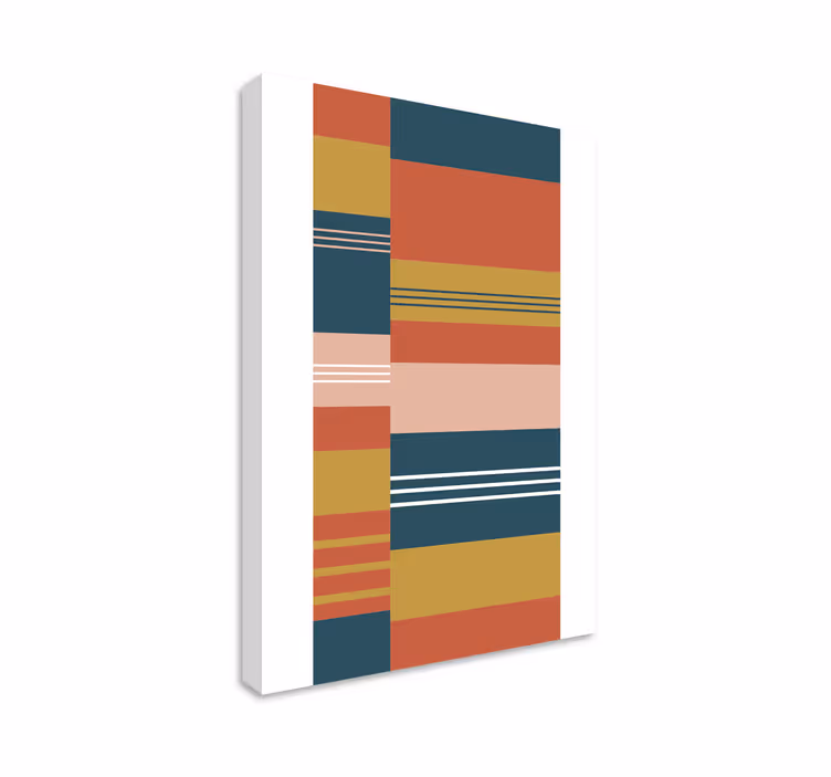 Abstract block lines abstract canvas - TenStickers