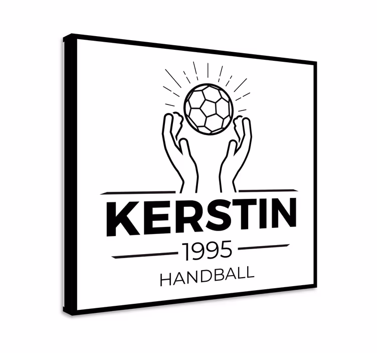 Personalised handball design teen canvas prints - TenStickers
