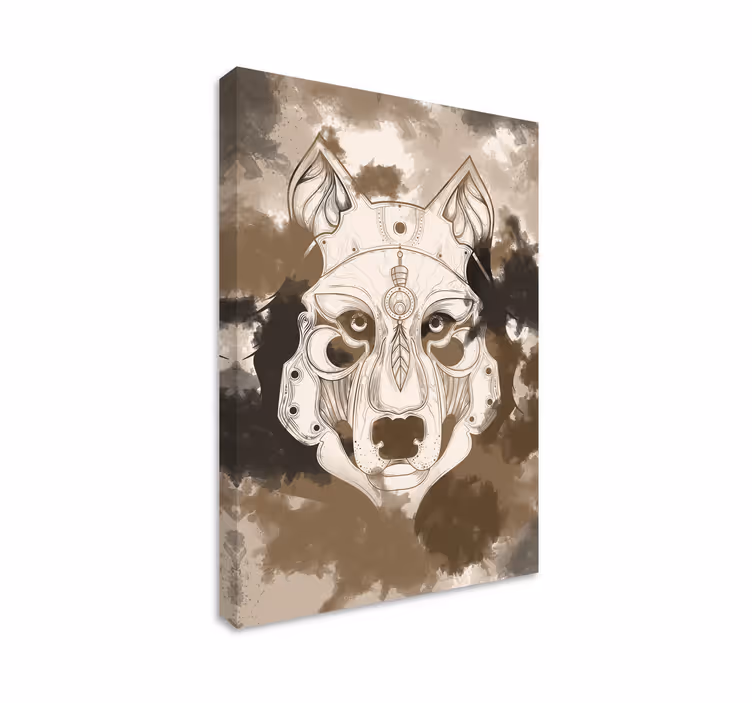 Wolf watercolor animal canvas prints - TenStickers