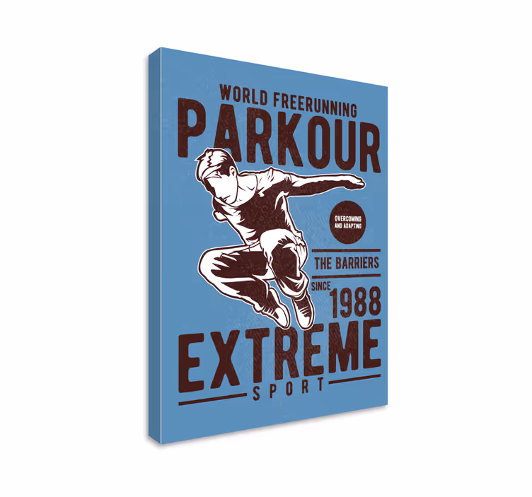 Vintage Parkour poster print - TenStickers