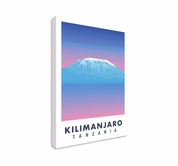Kilimanjaro retro canvas landscape wall canvas - TenStickers