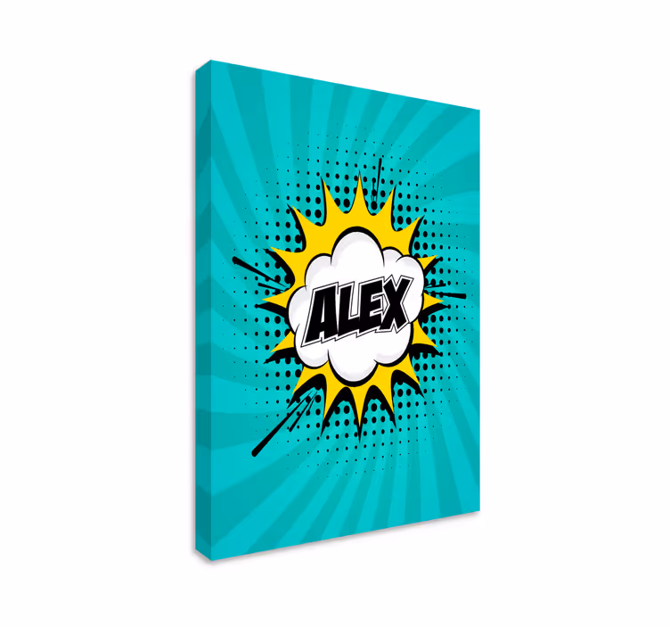 Pop Art Name customized canvas print - TenStickers
