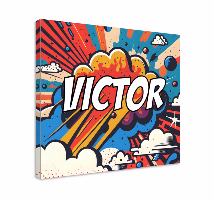 Custom Pop Art Name Canvas - TenStickers