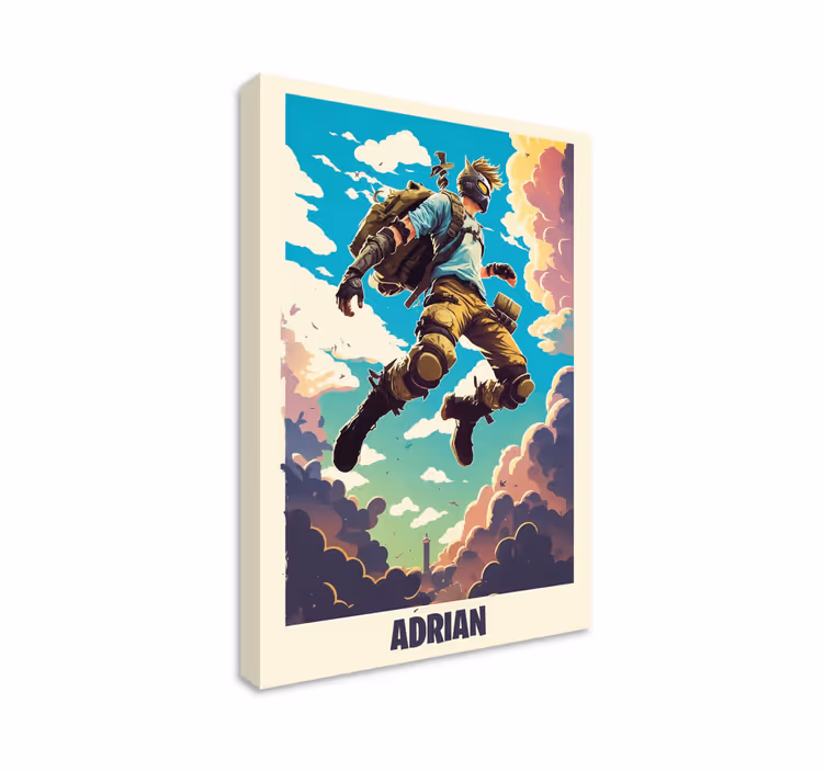 epic character personalized videogame canvas - TenStickers