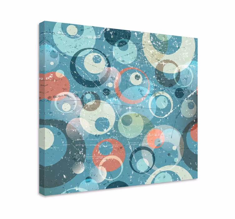 abstract circles canvas art - TenStickers