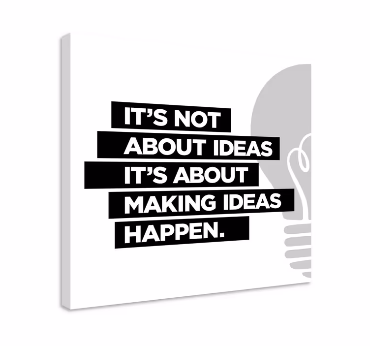 Word idea with light bulbs inspirational art - TenStickers