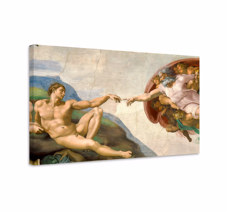The Creation of Adam painting canvas art - TenStickers