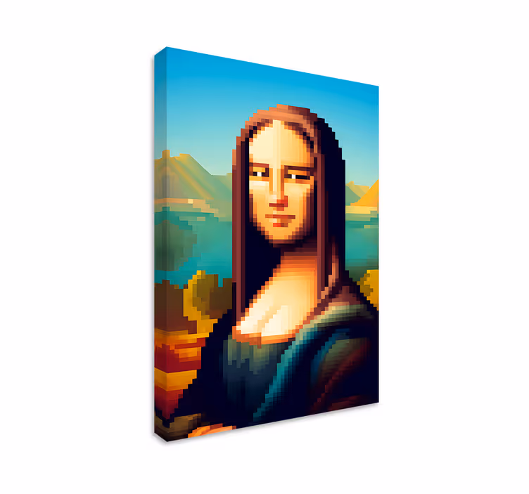 Gioconda pixel art canvas  - TenStickers