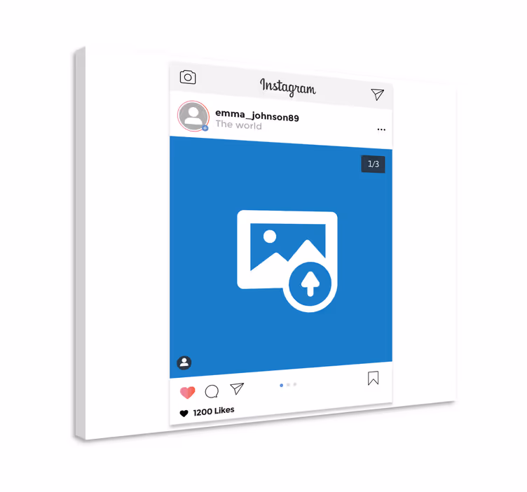 Instagram Screen Customised Canvas Print - TenStickers