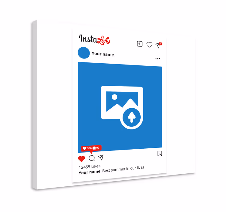 InstaLove Customised Canvas Print - TenStickers