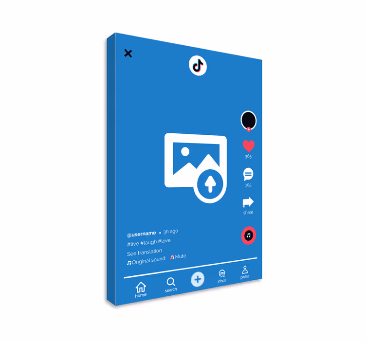 Tik Tok Customised Canvas Print - TenStickers