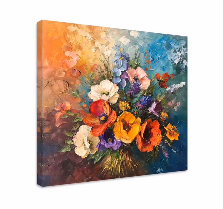 Flowers Bouquet Canvas Painting - TenStickers