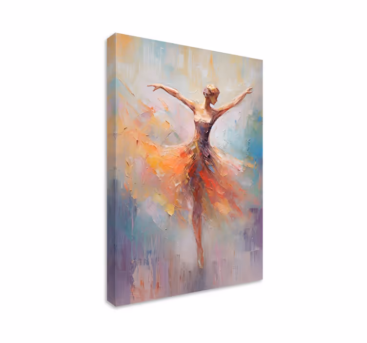 Ballet Dancer Canvas Painting - TenStickers