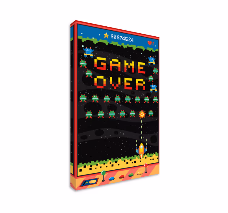 Retro arcade video game canvas print - TenStickers