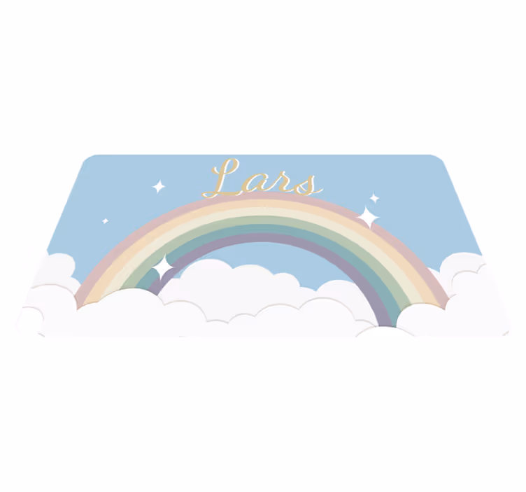 Customised rainbow custom bathroom vinyl rug - TenStickers