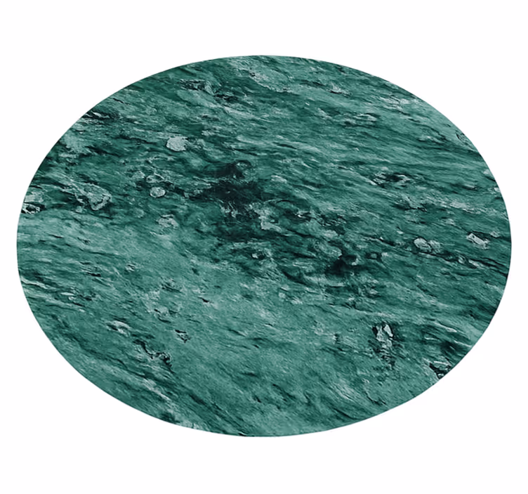 Elegant marble effect green vinyl rug - TenStickers